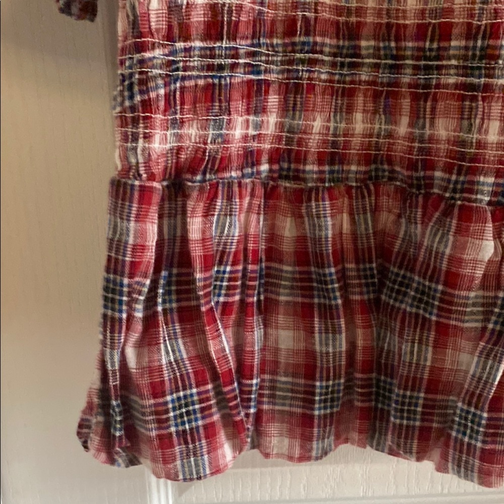 Red Plaid Ruffle Dress - Picture 2 of 11